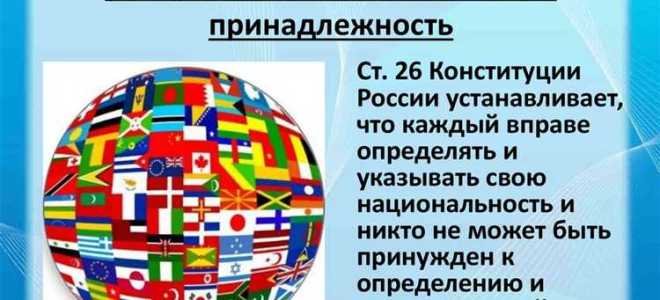 Право указывать свою национальную принадлежность это какое право