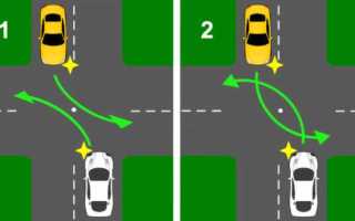 Как правильно проехать перекресток со светофором при повороте налево