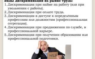 Что такое дискриминация в сфере труда