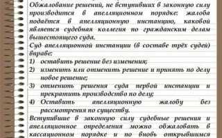 Как выглядит решение суда вступившее в законную силу
