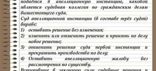Как выглядит решение суда вступившее в законную силу