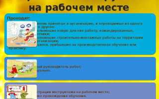 Кто проводит первичный инструктаж на рабочем месте