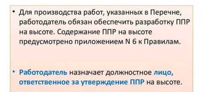 Ппр на основании чего разрабатывается
