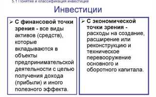 Что относится к инвестиционной деятельности