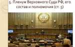 Пленум и президиум верховного суда рф в чем разница