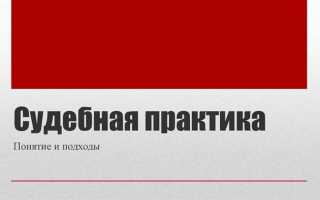 Что понимается под единством судебной практики