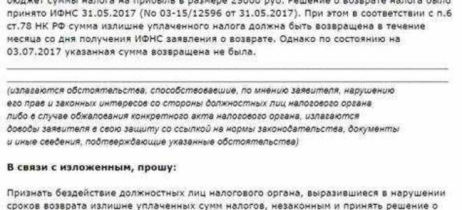 Как подать в суд на налоговую инспекцию физическому лицу