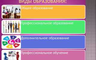 Из чего состоит система образования