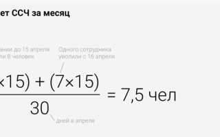 Как считается среднесписочная численность работников за месяц для п 4