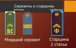 От старшего сержанта до старшины сколько лет в мвд