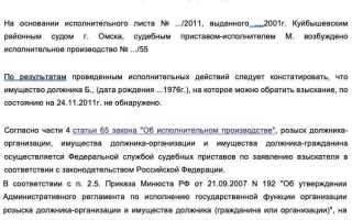 Постановление об исполнительном розыске что это