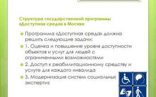 На какой период разработана программа доступная среда
