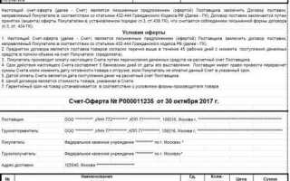 Счет оферта что это такое