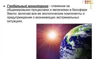 С какой целью проводится экологический мониторинг