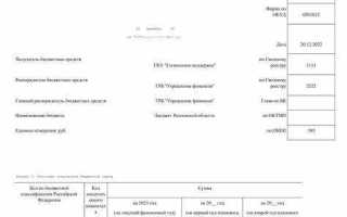 Как заполняются показатели в форме изменений в бюджетную смету