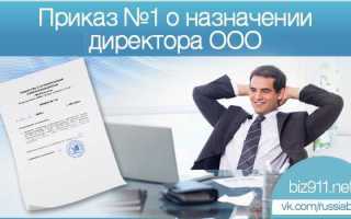 Как назначается директор в ооо если один учредитель