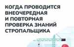 Когда проводится внеочередная проверка знаний персонала