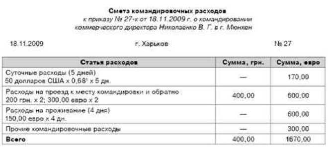 Командировка за границу как пересчитать расходы в валюте