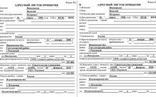 Адресный листок убытия где получить