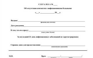 Справка об эпидокружении кто выдает по закону