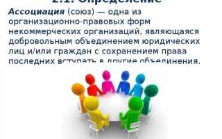 Ассоциация как организационно правовая форма