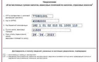 Уведомление до 25 апреля за какой период