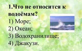 Что относится к водным объектам