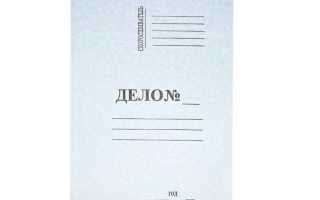 Какую информацию помещают на обложке дела