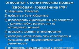 Что относится к правам гражданина