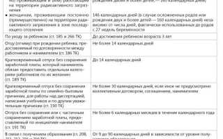 Какие виды отпусков предусмотрены трудовым законодательством