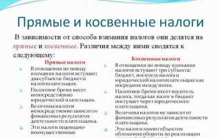 Чем отличаются косвенные налоги от прямых