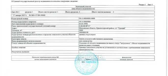 Сколько стоит выписка из егрн
