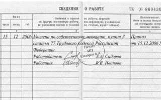 Как заполнить сведения о трудовой деятельности при увольнении