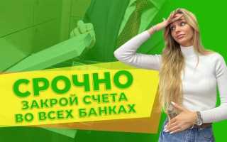 Сколько времени закрывается счет в банке