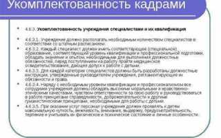 Как считать укомплектованность кадрами в процентах