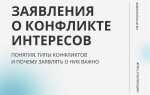Какая форма предусмотрена для уведомления госслужащим о возникшем конфликте интересов