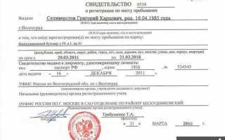 Как выглядит справка о временной регистрации