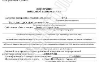 Сколько экземпляров декларации пожарной безопасности нужно предоставить в мчс