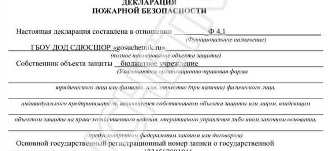 Сколько экземпляров декларации пожарной безопасности нужно предоставить в мчс