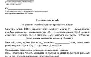 Как обжаловать решение мирового судьи