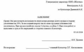 Повышение оклада как оформить правильно