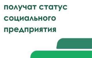 Как получить статус социального предприятия