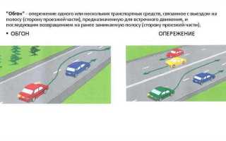 Обгон и опережение в чем разница
