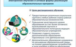 Сетевая форма обучения что это