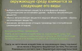 Плата за негативное воздействие на работу цсв что это