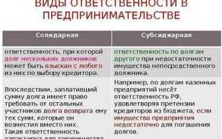 Субсидиарная ответственность что это простыми словами