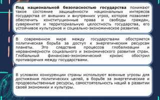 От чего зависит состояние национальной безопасности