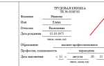 Как оформить дубликат трудовой книжки образец