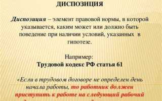 Что такое диспозиция в уголовном праве