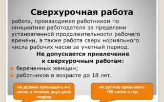 Сверхурочные часы ст 152 тк рф как считать